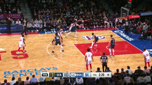 掘金vs篮网第4节英文原声回放