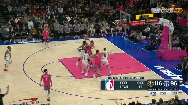 掘金vs奇才第4节中文解说回放