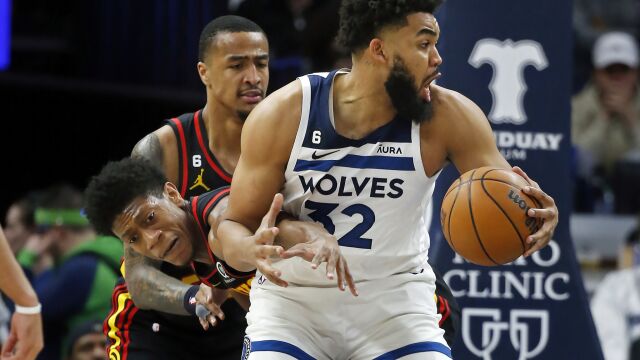 老鹰124-125森林狼 麦克丹尼尔斯25+6 唐斯22+4