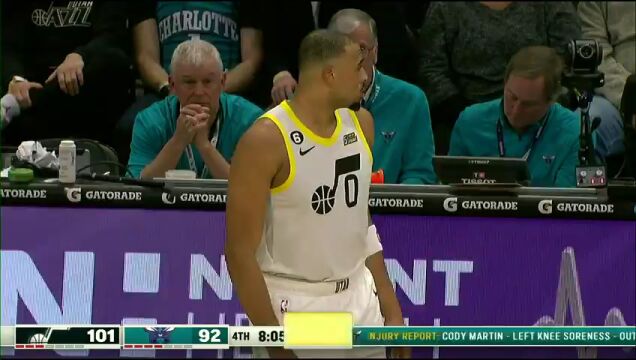 爵士vs黄蜂第4节英文解说回放