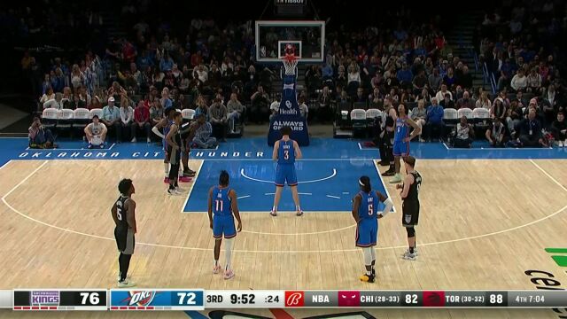NBA常规赛：国王vs雷霆第3节中文解说回放