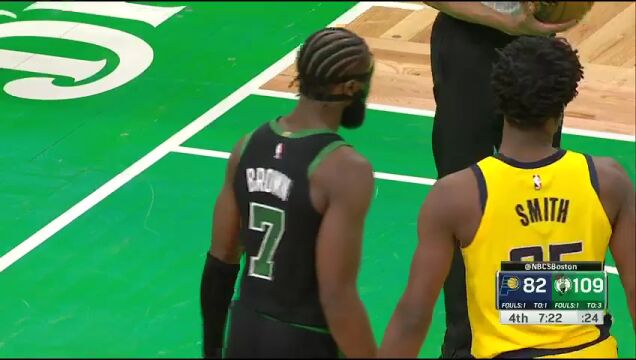NBA常规赛：步行者vs凯尔特人第4节英文原声回放
