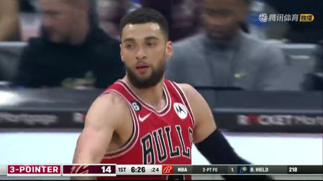 NBA常规赛：公牛vs骑士第1节英文原声回放