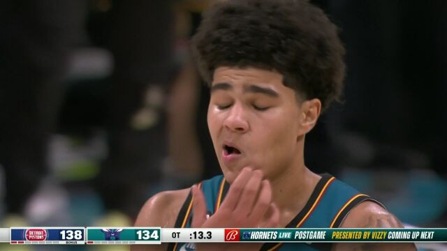 NBA常规赛：活塞vs黄蜂加时赛 中文解说回放