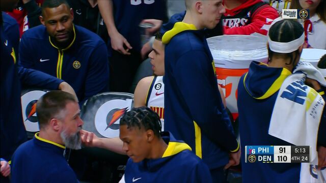 76人vs掘金第4节英文原声回放