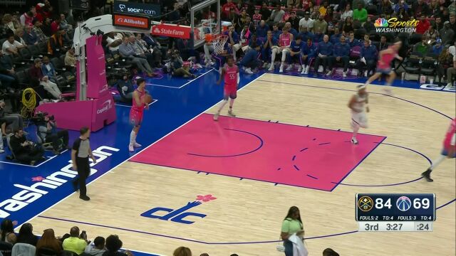 掘金vs奇才第3节英文原声回放