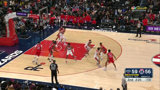 鹈鹕vs奇才第2节英文原声回放