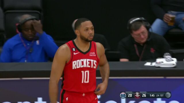 NBA常规赛：奇才vs火箭第1节中文解说回放