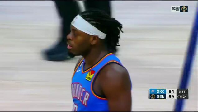 NBA常规赛：雷霆vs掘金第4节 英文解说回放