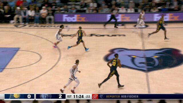 见势不妙紧急吹停！3J携手莫兰特篮下强攻5-0开局