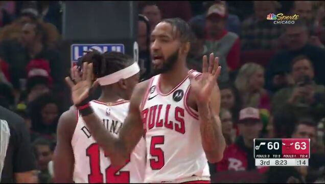 NBA常规赛：爵士vs公牛第3节英文原声回放