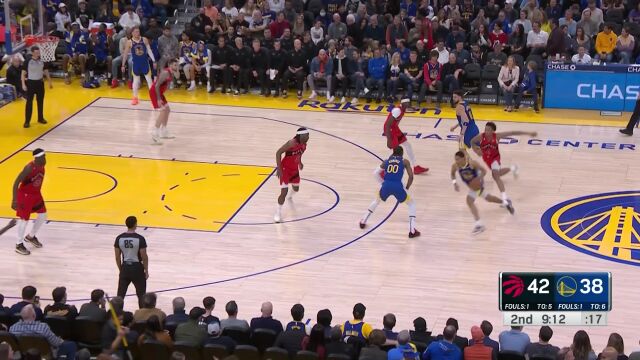 猛龙vs勇士第2节英文原声回放