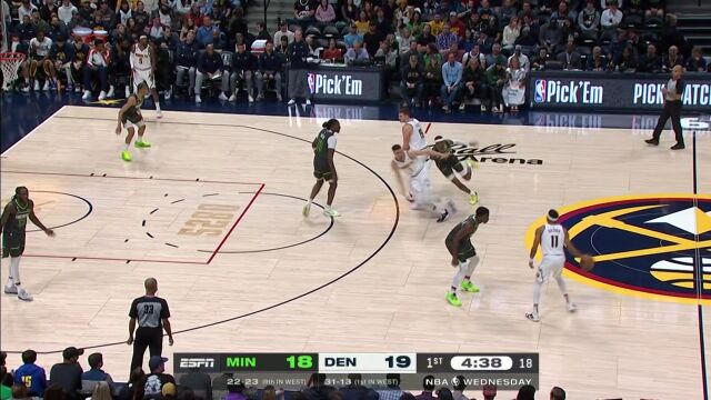NBA常规赛：森林狼vs掘金中文解说全场回放