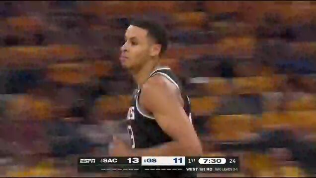 NBA季后赛：国王vs勇士第1节中文解说回放-重绘-截取