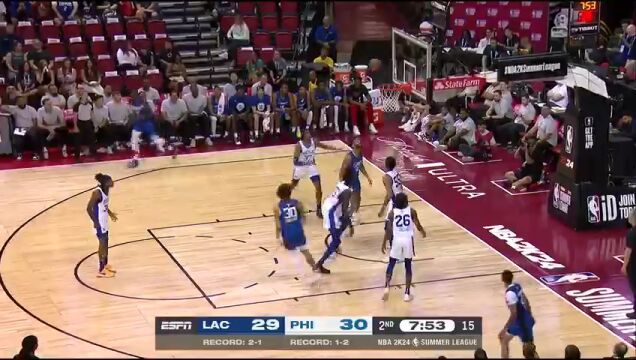 快船vs76人英文原声全场回放