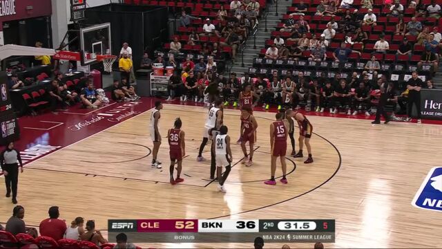 NBA夏季联赛：骑士vs篮网第2节中文解说回放