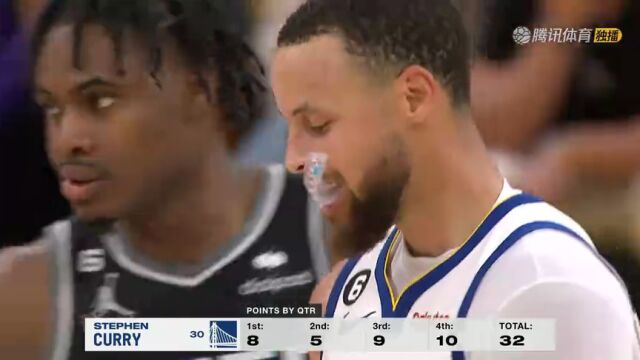 NBA季后赛：国王vs勇士第4节英文解说回放