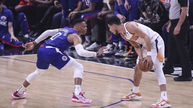 太阳vs快船精华回放 布克45分威少30+11太阳险胜快船