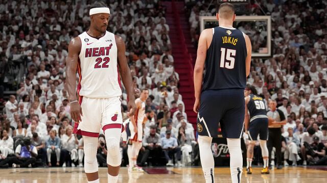 掘金108-95热火 巴特勒25+7+7约基奇23+12率队力克热火总分3-1夺赛点