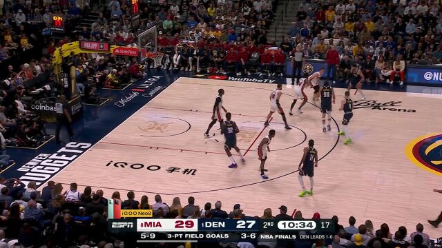 王猛：杰夫-格林和布朗两个三分命中率不到三成的球员完成三分打停热火