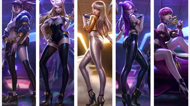 LOL偶像组合KDA全皮肤预览:4大美女卡莎最靓?