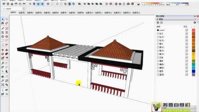 sketchup2018基础教程 38 实例 图层动画制作