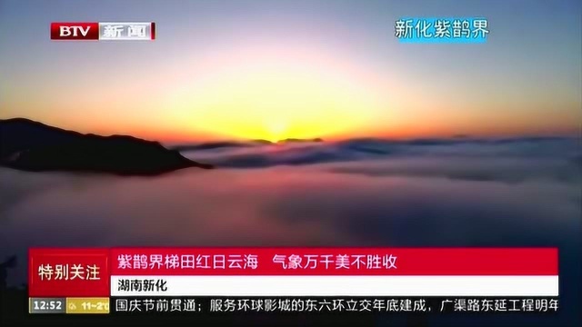 紫鹊界梯田红日云海 气象万千美不胜收