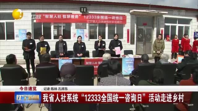 辽宁省人社系统“12333全国统一咨询日”活动走进乡村