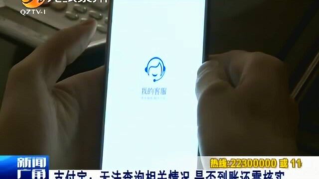 支付宝:无法查询相关情况,是否到账还需核实