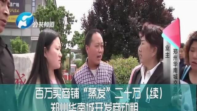 百万商铺“蒸发”,郑州华南城开发商粗暴对待维权业主?