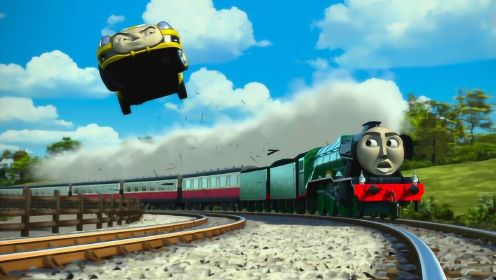 《托马斯大电影》汽车抄近道上铁轨，没想到迎头开来一辆火车！