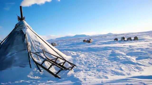 俄罗斯涅涅茨自治区,北极乌拉尔山的最高点,这里的雪景十分美丽