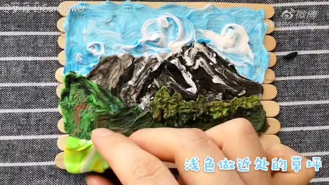 粘土油画系之,雪山