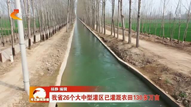 河北26个大中型灌区已灌溉农田130多万亩