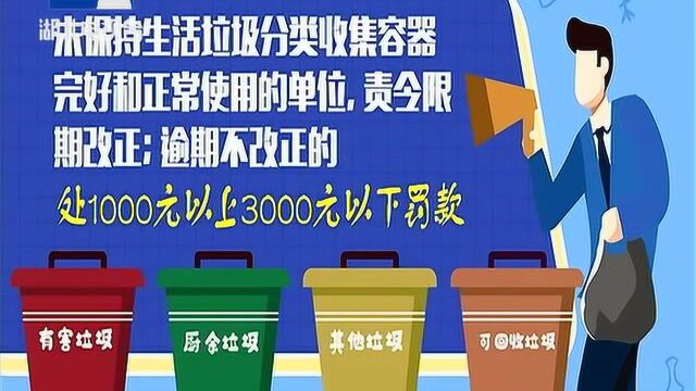 武汉出台生活垃圾分类管理办法 7月1日起施行