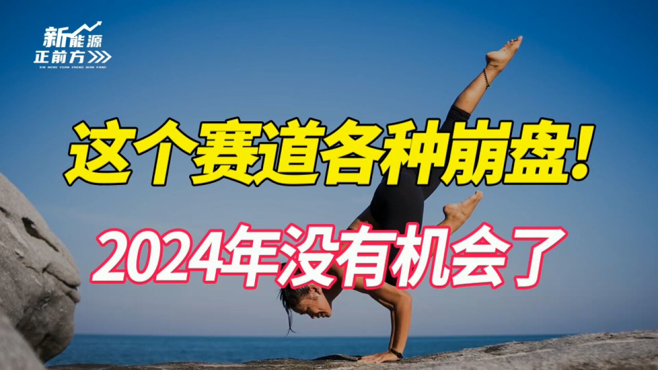 各种崩盘,龙头也扛不住,关键2024年也没戏,这个赛道废了