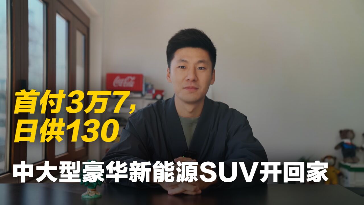 首付3万7,日供130,中大型豪华新能源SUV开回家