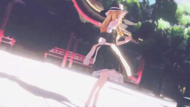 【东方MMD\2D渲染练习1080p】★黑白魔法使☆DEEP BLUE TOWN