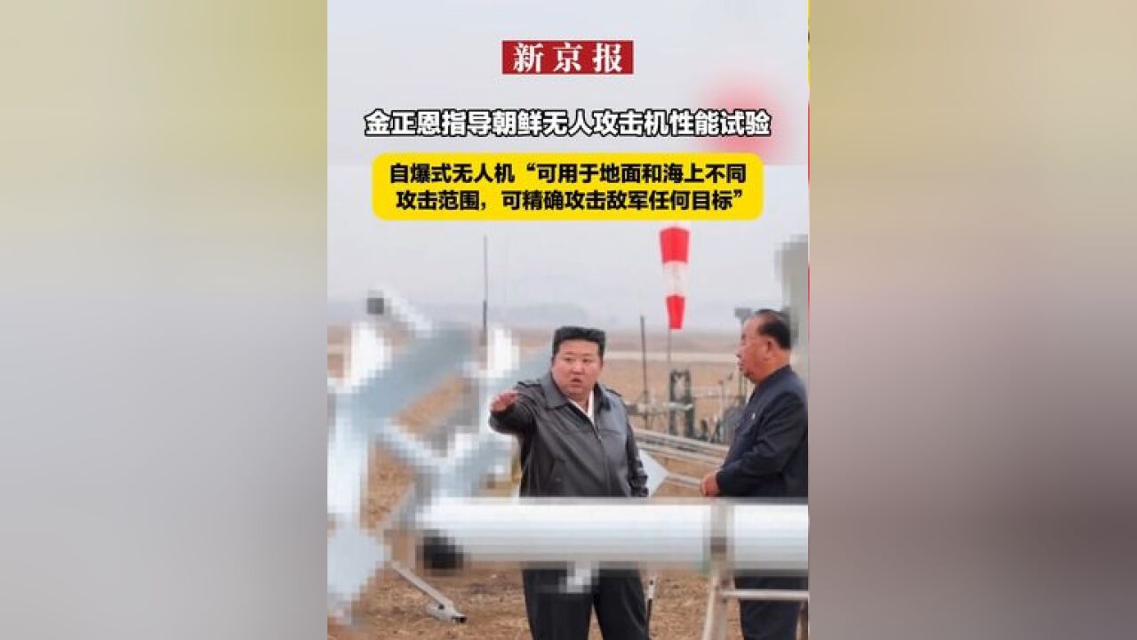 金正恩指导朝鲜无人攻击机性能试验 自爆式无人机“可用于地面和海上不同攻击范围,可精确攻击敌军任何目标”