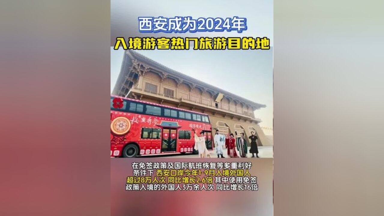 西安成为今年入境游客热门旅游目的地