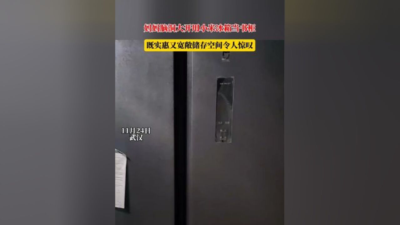 妈妈脑洞大开用小米冰箱当书柜,既实惠又宽敞储存空间令人惊叹