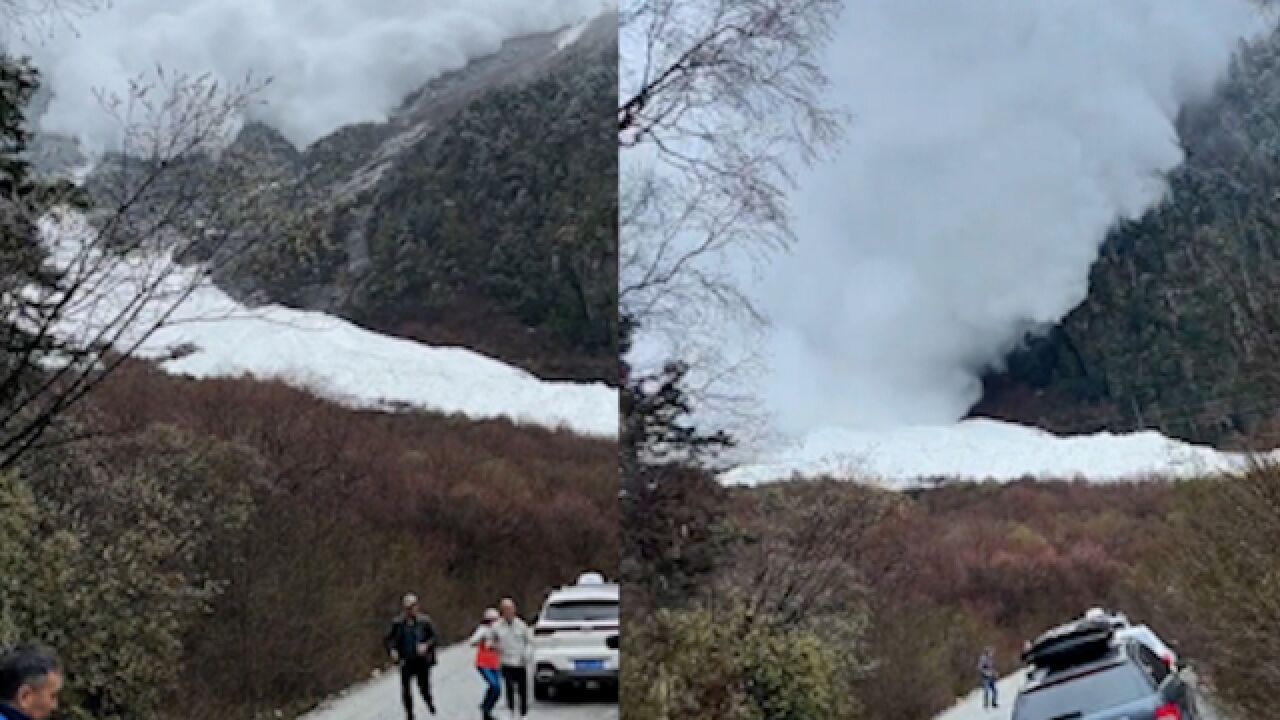 男子自驾偶遇雪崩,众人纷纷弃车逃生:回忆当时心有余悸