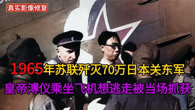 1945年,苏联歼灭70万日本关东军真实录像,伪满皇帝溥仪当场被抓