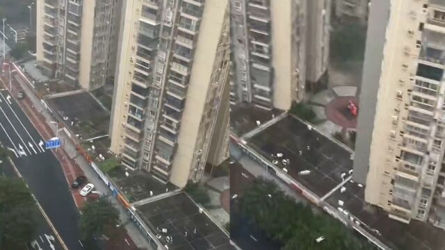 台风吹落泉州石狮多台空调外机 物业:具体数量正在统计