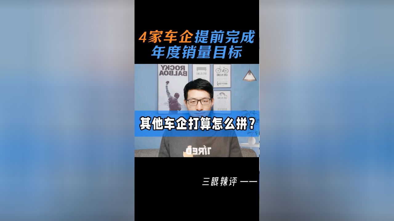 4家车企提前完成年度销量目标,其他车企打算怎么拼?