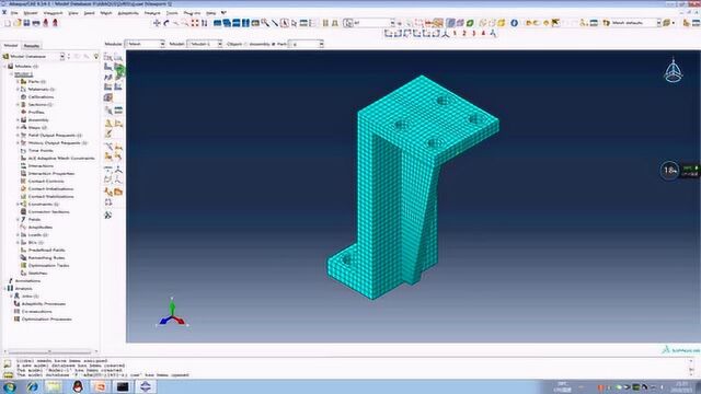 Abaqus 支架实例 六面体网格网格划分