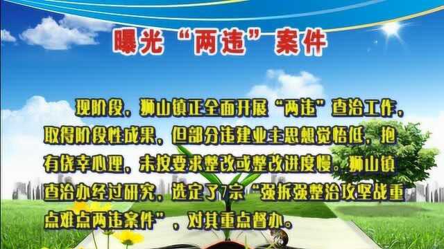 狮山曝光“两违”案件