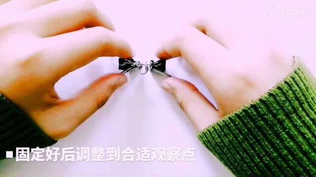 实验:镜面凸度与字放大缩小的关系