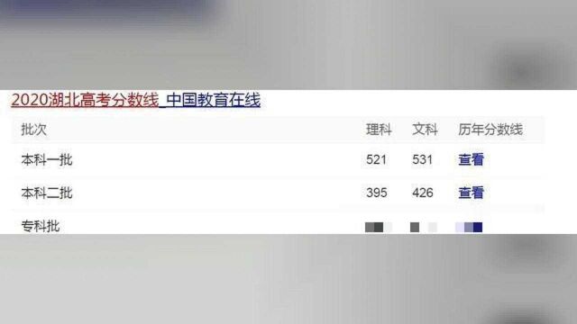 重磅来袭:2020湖北高考录取分数线出来啦!你们的专业怎么选择