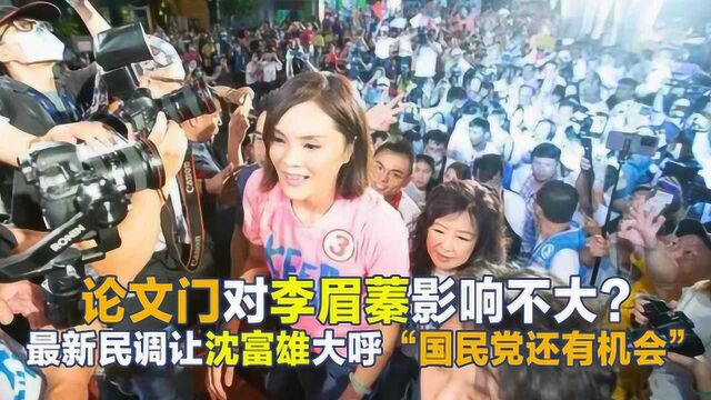 李眉蓁论文门后最新民调出炉,沈富雄:民进党在高雄市不是稳拿了